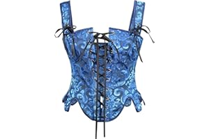 SHOPESSA Push Up Corset Top for Women Victorian Bustier Tops Steampunk Belt Pirate Renaissance Vest Overbust Corsets