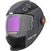 Klein Tools 60141 Phoenix Series Panoramic Welding Helmet | True Color Auto-Darkening Filter, Panoramic Three-Window Design, Integrated Fan and LED Headlamp, ANSI Z87.1+ Certified