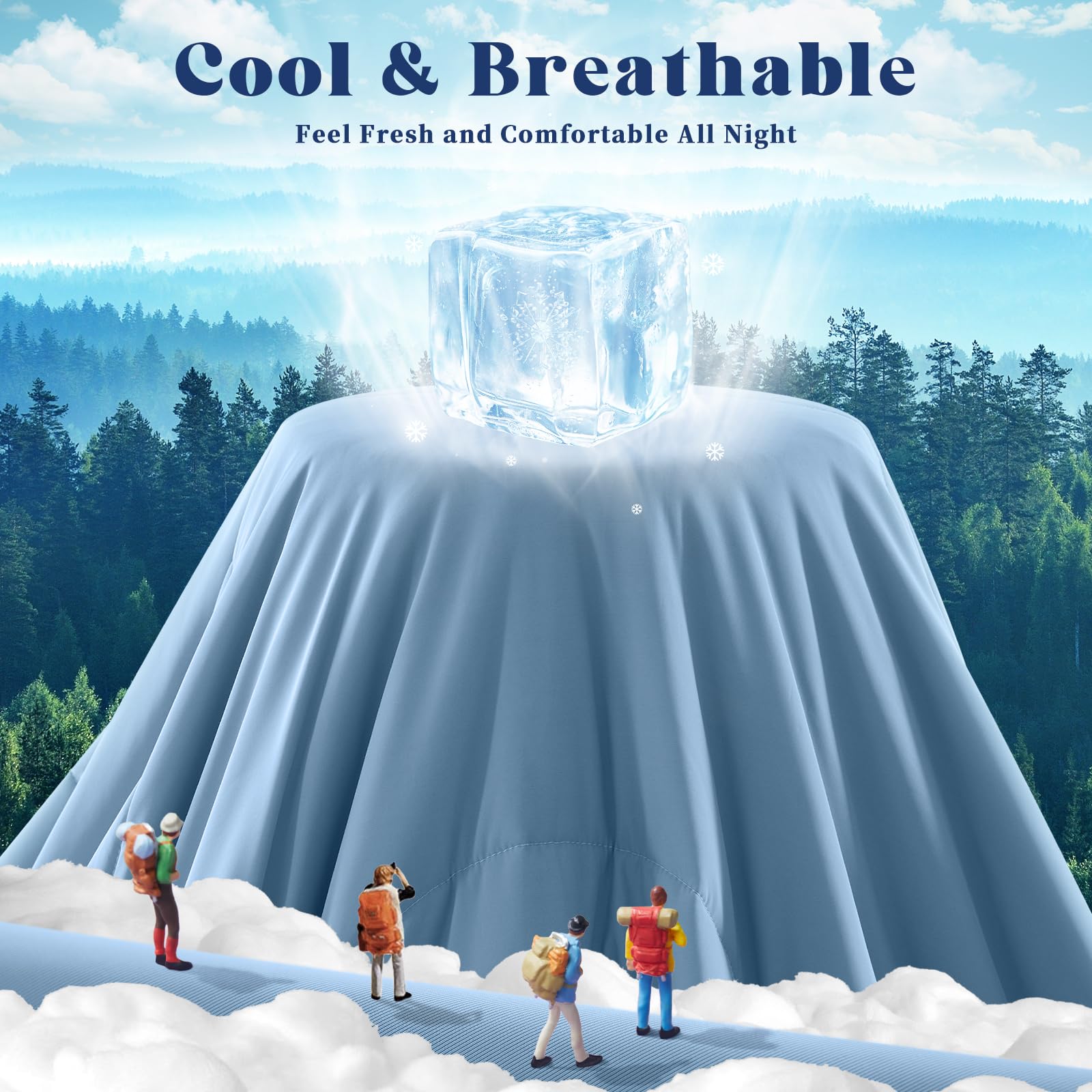 FineMay Cooling Comforter Queen Size, Double-Sided