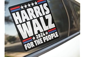 ARKWISDOM Harris Walz 2024 for The People Stickers 3-Pack | Harris Waltz Sticker | 5.5-Inch by 5.2-Inch Latex Optimized Printed Vinyl Decal Sticker Pack | HarrisWalz100
