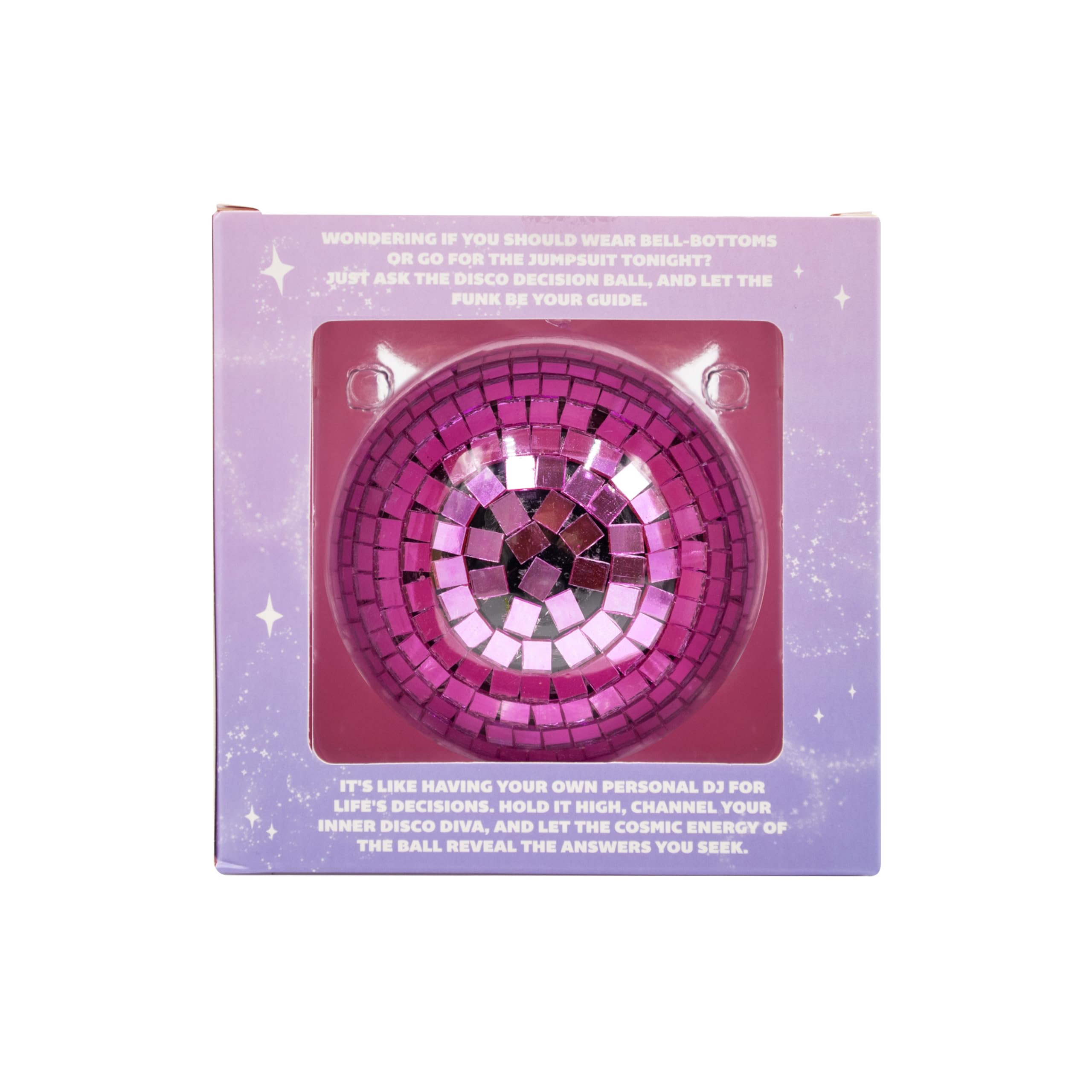 NPW Disco Decision Ball Fortune Teller Ball - Ask Questions & Get Groovy Answers, Mysterious Magic Ball Novelty Party Gifts | White Elephant Gifts