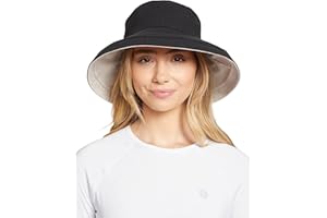 Solbari Women's Holiday Sun Hat UPF 50+ Packable UV Sun Protection Hat with Full Coverage Brim, Reversible, Adjustable Fit