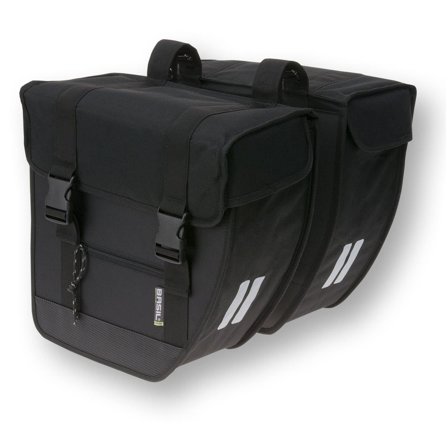 Basil Tour Rear Briefcase Double Pannier Bag Heavy Duty 26 L, Black