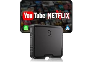 GZPYC Wireless CarPlay Adapter 2025 AI Box for iPhone & Android Auto with YouTube & Netflix Support TF Card Offline Playback Plug and Play Car Video Box wired to wireless Stable 5.8Ghz WiFi + Bluetooth 5.3