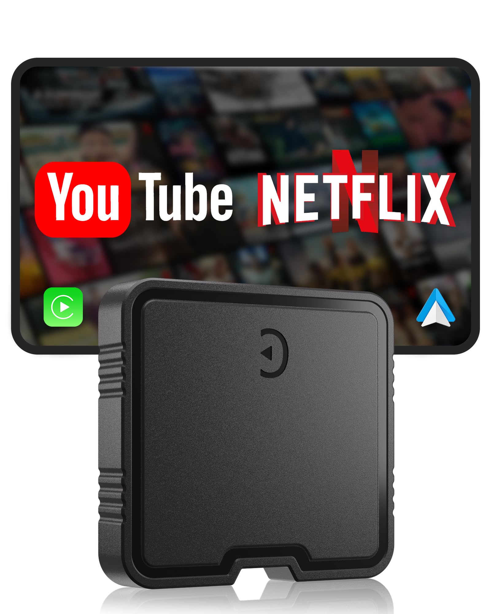 Photo 1 of Wireless CarPlay Adapter 2025 AI Box for iPhone & Android Auto with YouTube & Netflix Support TF Card Offline Playback Plug and Play Car Video Box Wired to Wireless Stable 5.8Ghz WiFi + Bluetooth 5.3