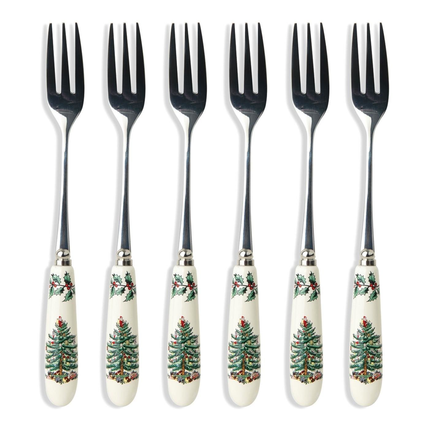 Spode Pastry Forks Boxed Set, Stainless Steel, Multi-Colour, Set of 6