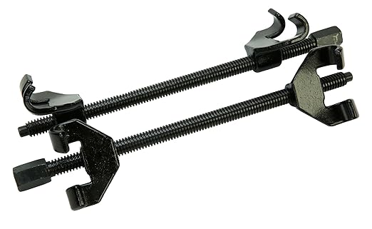 FreeTec 2-tlg Profi Federspanner Montagespanner Satz Tuning Tieferlegung Spanner Feders Set 4 Krallen Spannweite bis 370mm fü