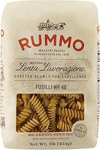 Rummo Fusilli Pasta N.48 - Fusilli Pasta Noodles, Spiral Pasta, Italian Pasta, Curly Noodles, Dry Pasta, Durum Wheat Pasta - 