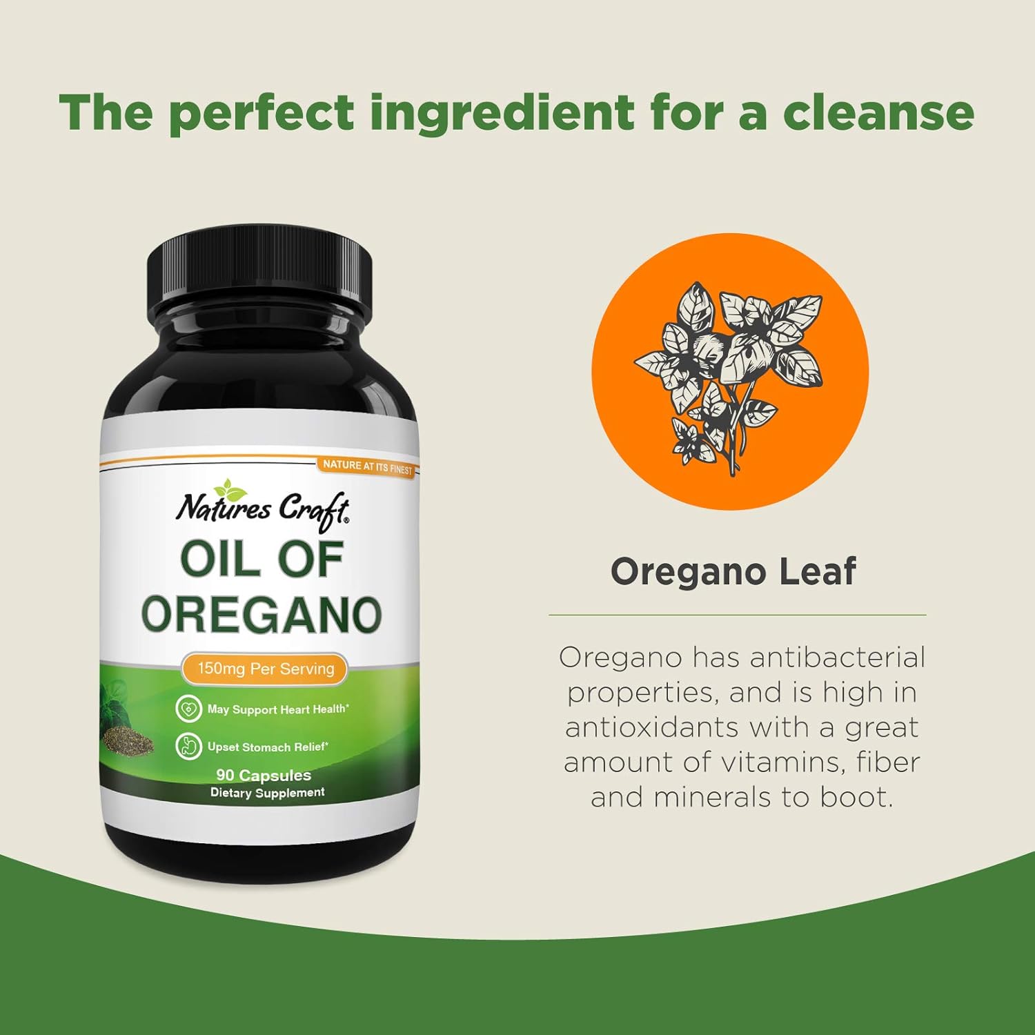 Pure Wild Oregano Oil Capsules - Oil of Oregano Capsules for Immune Support Heart Health and Upset Stomach Relief - Soluble Fiber Antioxidant Supplement Capsule for Bone Health and Energy Boost: Health & Personal Care
