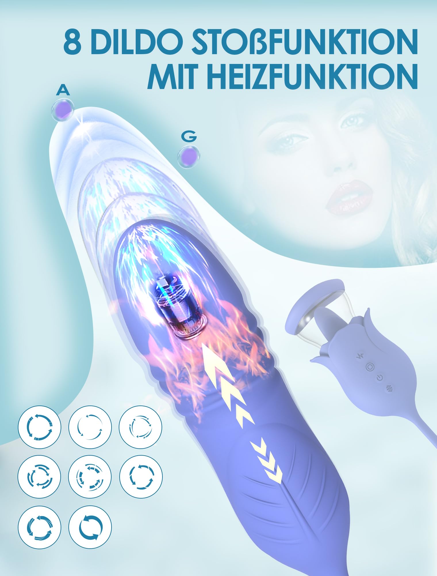 5-in-1 Vibration für Frauen mit APP, 8 Stoß 10 Vibrationsmodi 2 Saugmodi, 2 Heizfunktion, Sex Spielzeug für die Frau Klitoris G-Punkt, Sexspielzeug Dildos Sex Toys Vibratorensets für Frauen Vibrator