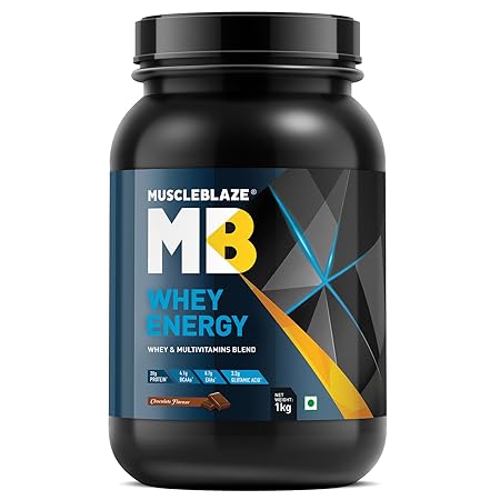 MuscleBlaze Whey Energy, 1 kg/2.2 lb Chocolate