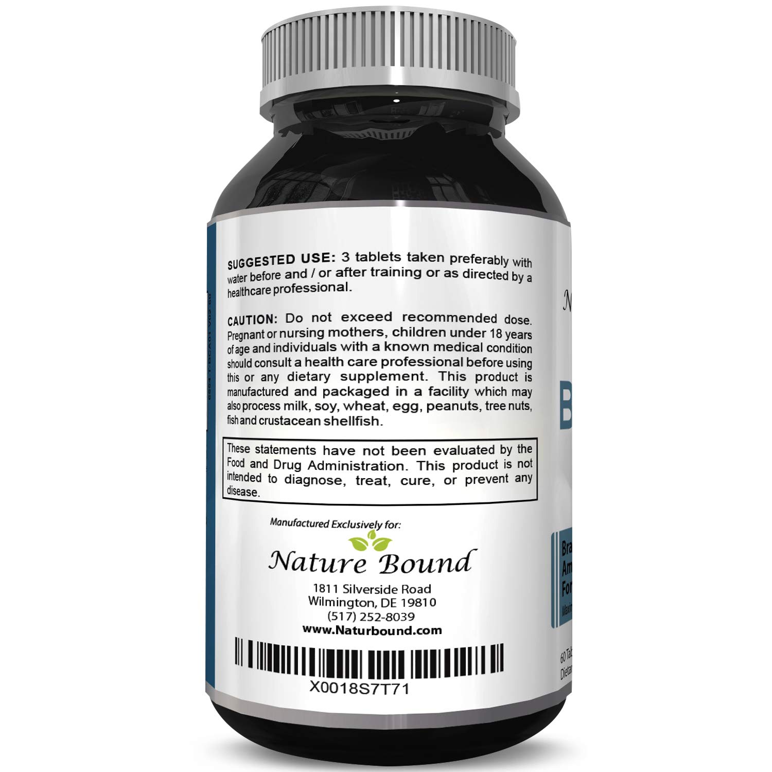 3000 mg Dosage BCAA Pills Pure Lean Gains Men + Women Best