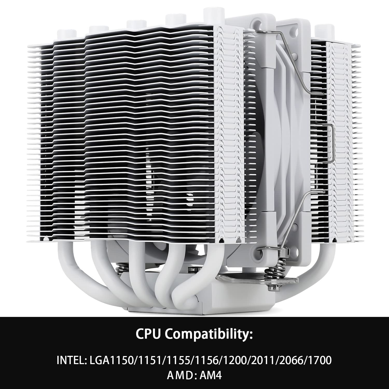 Thermalright Silver Soul 110 White Dual Tower CPU Air Cooler, 5x6mm Heat Pipes, TL-B9W PWM Fan, Aluminium Heatsink Cover, AGHP Technology, for AMD AM4/AM5 Intel 1700/1150/1151/1200/2066