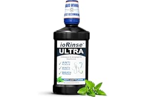 IOTECH INTERNATIONAL ioRinse Ultra: The Most Dentist-Recommended Periodontal Rinse & Gum Mouthwash of its Kind. Fights Gingivitis, Bleeding Gums, Dental Plaque & Bad Breath. With Molecular Iodine & Xylitol. No Alcohol. 1L