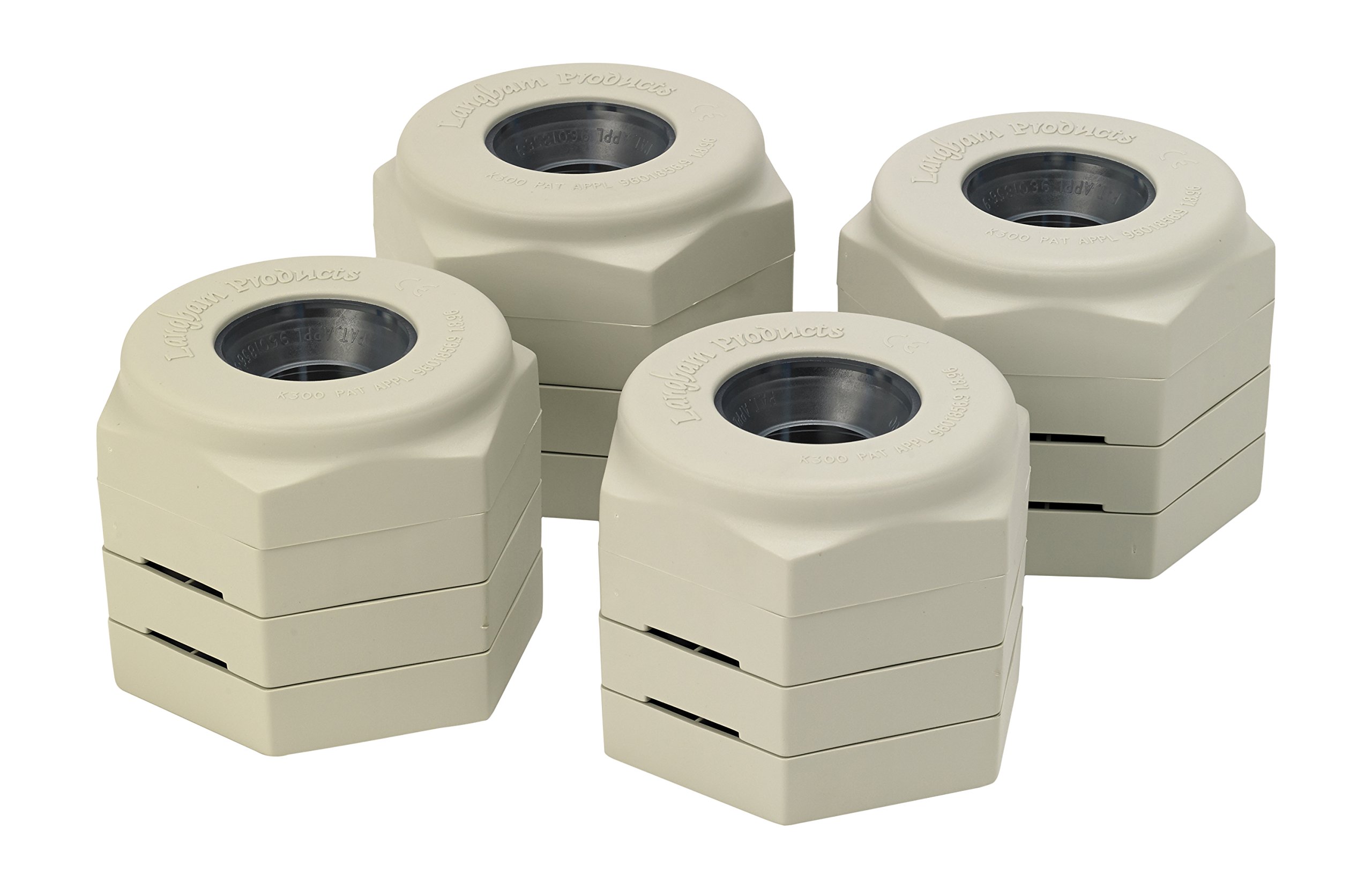 HOMECRAFT LANGHAM 4.3 to 6.5 cm Grip On Height Adjustable Furniture Raisers - Set of 4 (Eligible for VAT relief in the UK)