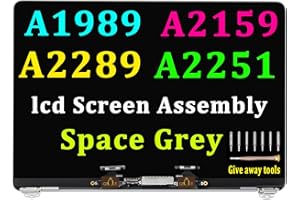 GBOLE A1989 Screen Replacement for MacBook Pro A1989 A2159 A2289 A2251 Retina 13.3" LCD LED Display Digitizer Assembly Panel EMC 3214 3358 3301 3456 3348 (Space Grey)