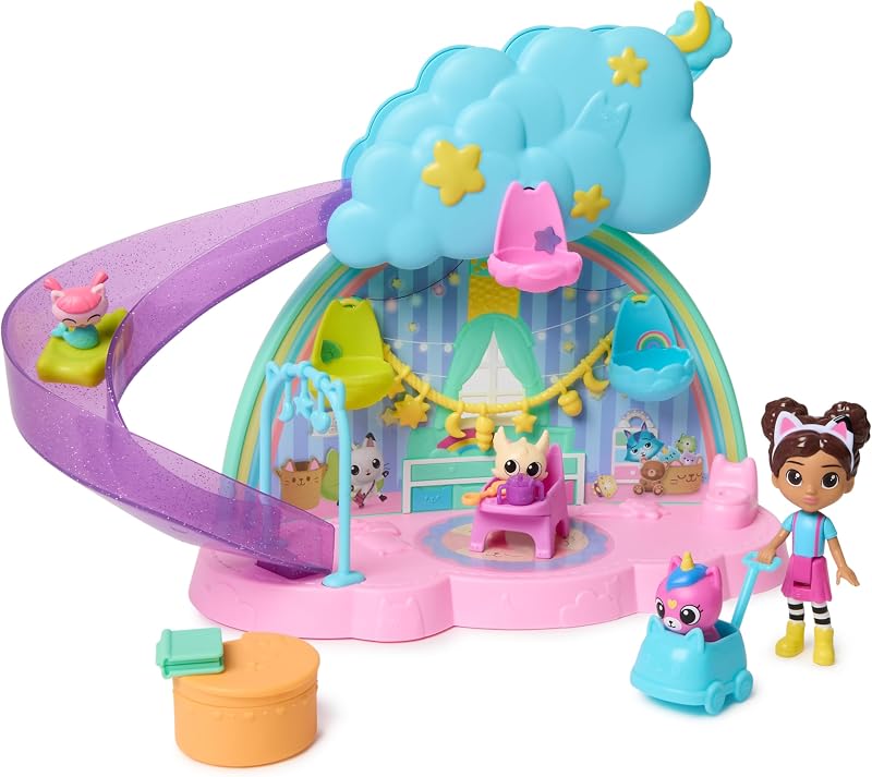 DreamWorks Gabby’s Dollhouse Kitty Care Playset 17-Piece with 4 Figures