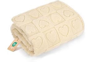 gogobunny Calming Plush Dog Cat Blanket 300GSM Coral Fleece, Ultra-Soft Machine Washable Pet Bedding for Small Medium Dogs Cats Puppies Kittens (Beige, 25x35)