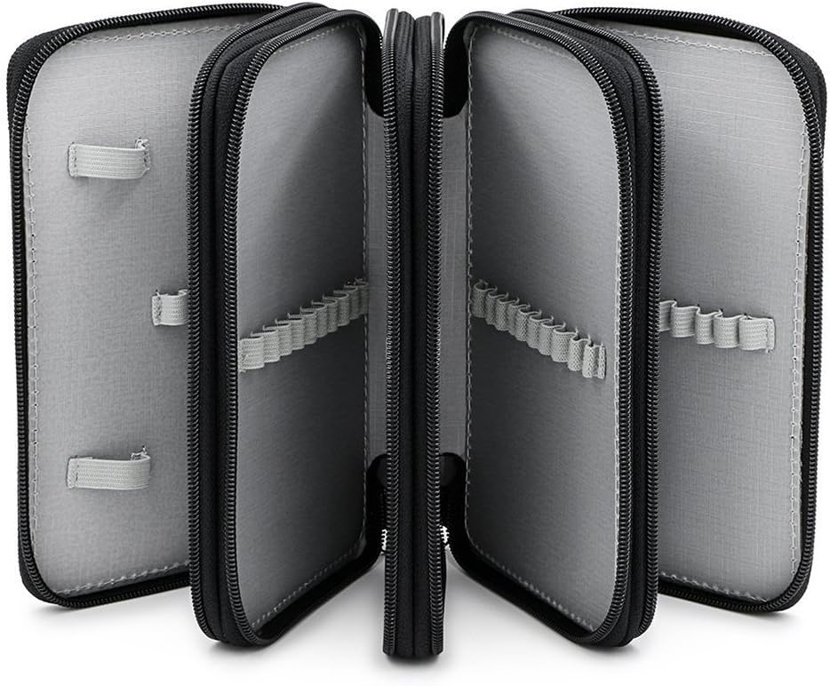 Pencil Holder Organizer Pencil Case Students Pen Pouch Bag Stationary Box for Art School Office Travel 72 Slots 4-Layer(Black) - Image 5