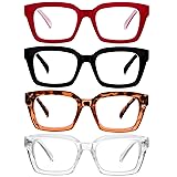 GTSY 4 Pairs Reading Glasses For Women Fashion
