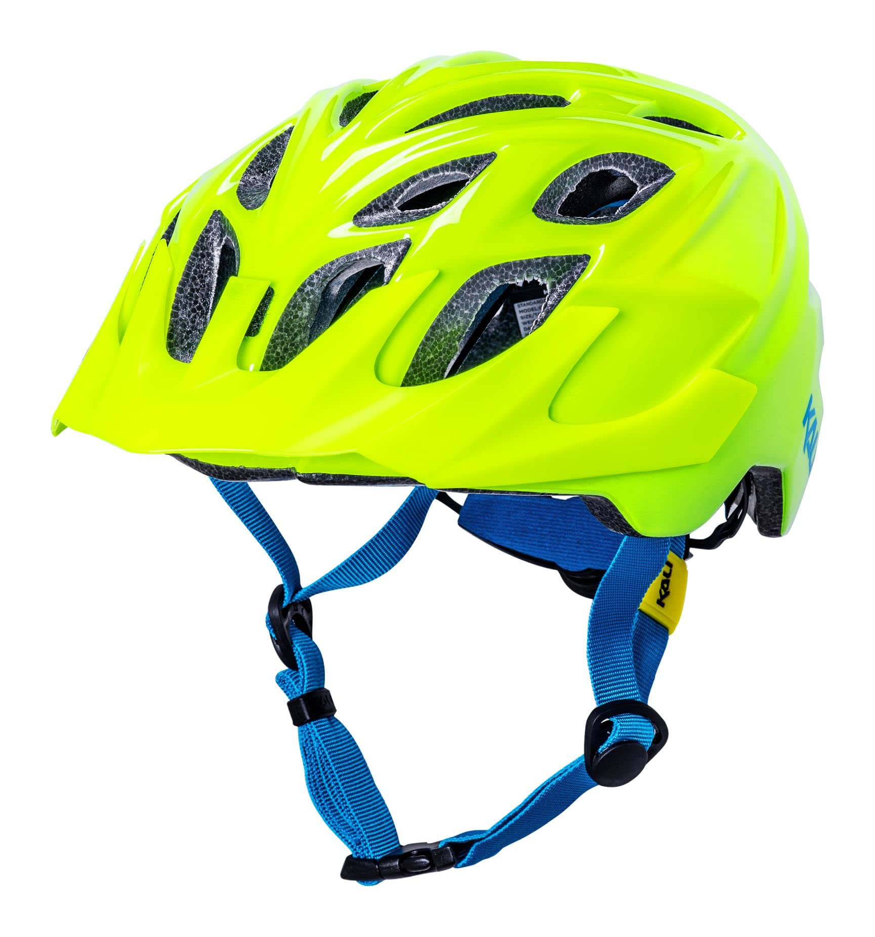 Kali Protective Chakra Youth All Round Enduro, Trial and Mountian Bike Cycling Helmet with Lifetime Crash Replacement - Solid Gloss Neon Yellow