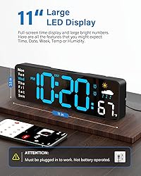 Digital Wall Clock, Digital Clock Large Display