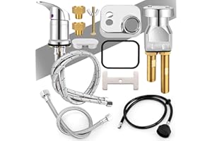 GDLIN Salon Shampoo Bowl Faucet Vacuum Breaker Kit with Sprayer and Hose, Salon Sink Faucet Replacement Parts for Hair Salon Faucet Sink Sprayer