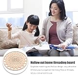 EXCEART Wooden Wire Board for Cross Stitch Thread Organization - Brown view 4