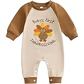 Ayalinggo Thanksgiving Baby Boy Outfit My First Thanksgiving Little Turkey Romper Onesie Fall Newborn Christmas Clothes