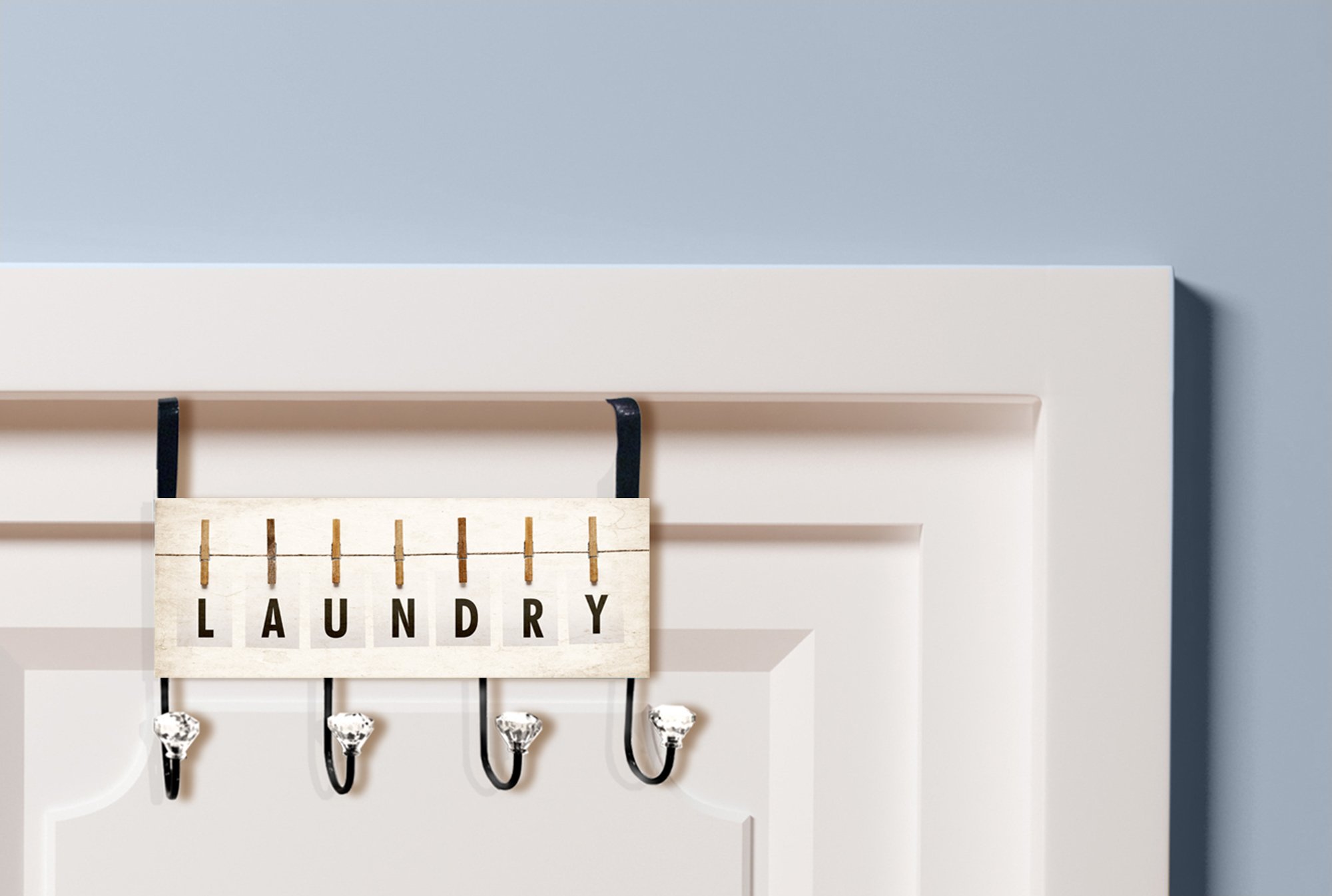 Stupell Home Décor Laundry Over The Door Hanger, 12 x 10.5 x 2, Proudly