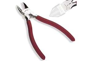 KATA Wire Cutters Plier for Crafting - Heavy Duty 6 Inch Flush Side Cutter Metal Cutting Tool with Safety Cap - Sharp Snips For Zip Tie, Jewelry, Floral, Artificial Flowers, Chicken Wire, Electrical