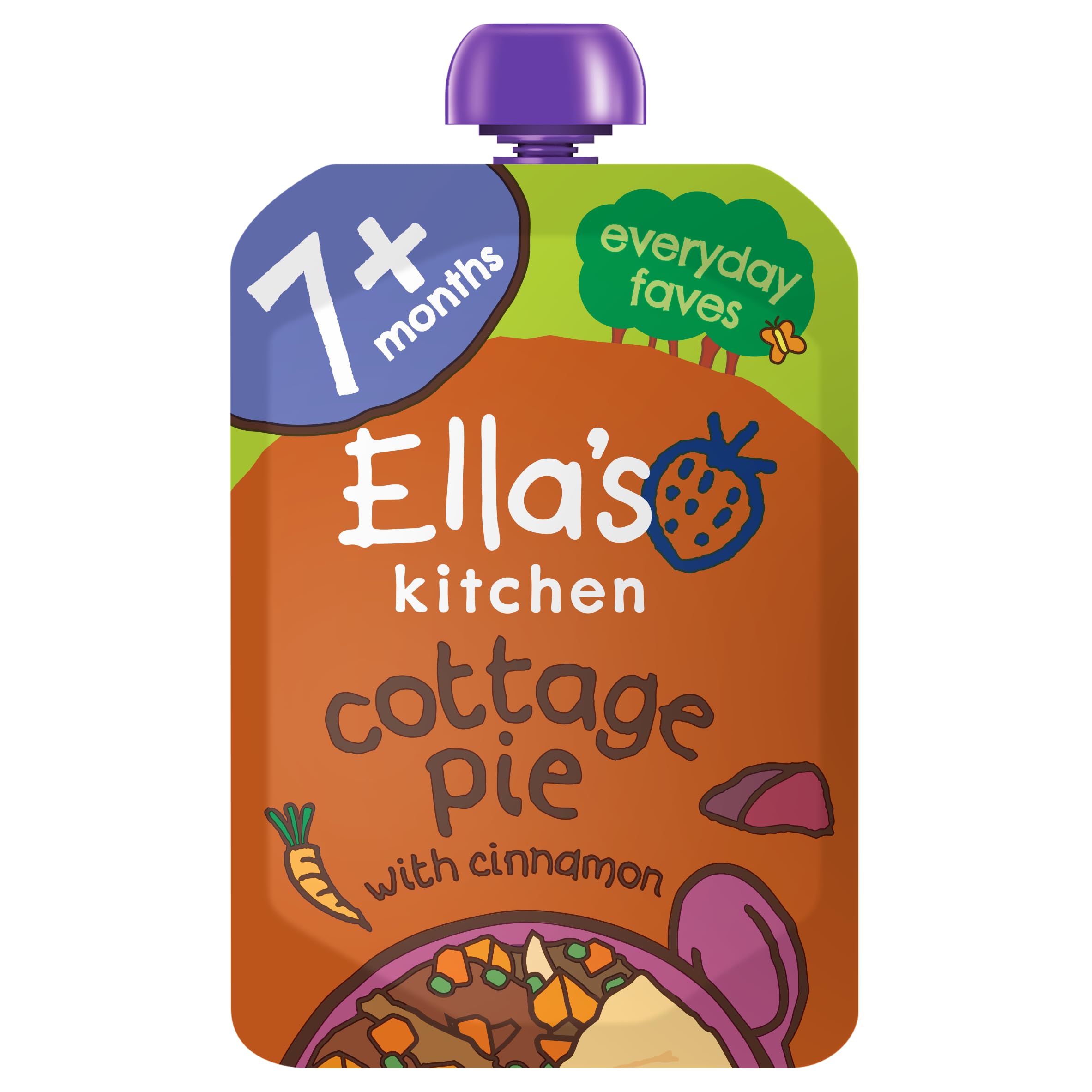 Ella's Kitchen Stage 2 Cottage Pie with a Pinch of Cinnamon 130 g (Pack of 6)
