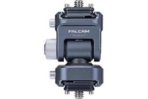 FALCAM Field Monitor Mount Holder Kit, Monitor Holder with 2-Pieces F22 Quick Release Plate, 360-Degree Swivel and 180-Degree Tilt Adjustable for 5" and 7" Monitor-2543