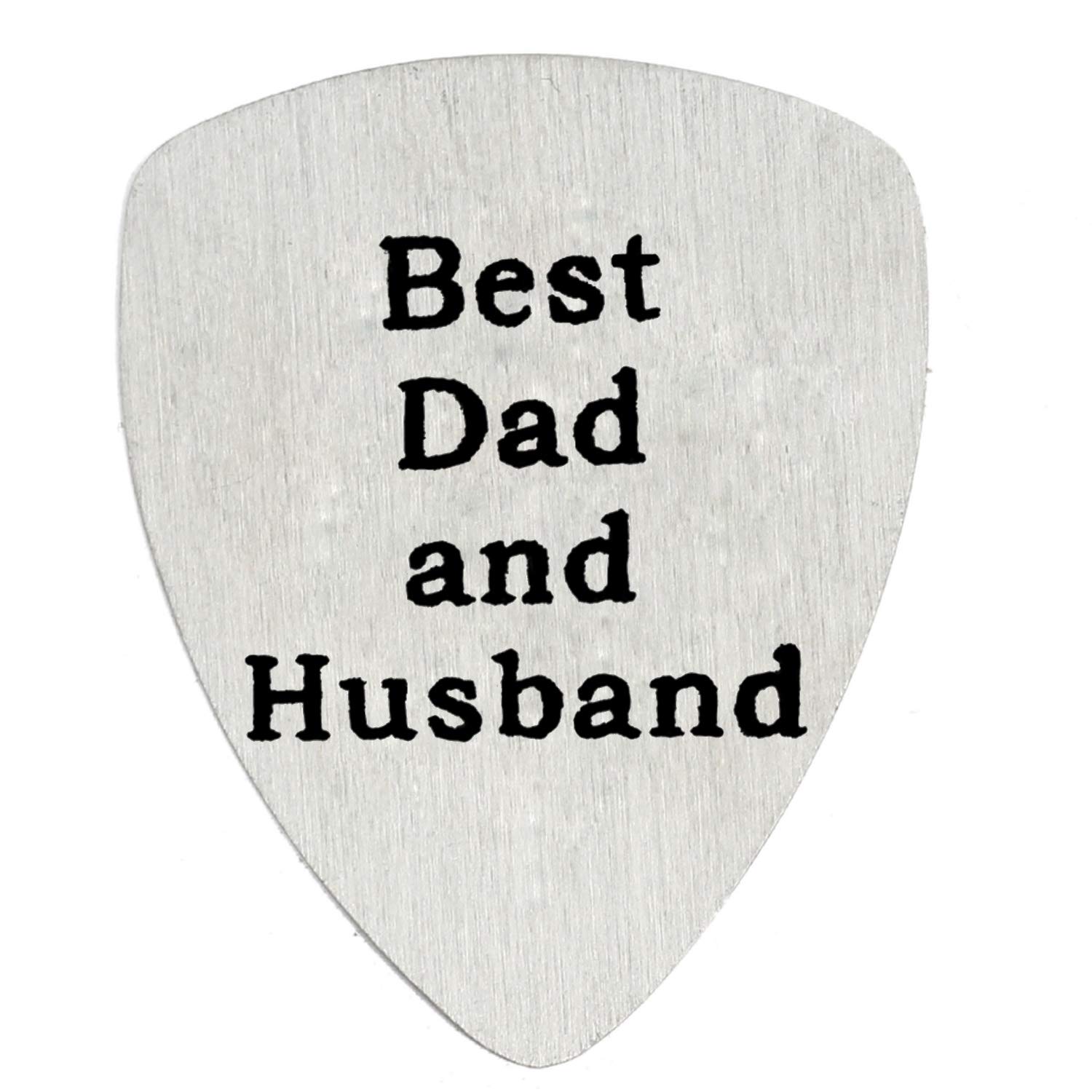 BESPMOSP Guitar Picks for Best Dad And Husband Pick Fathers Day Gift for Dad Pick for Husband Birthday Gifts Dad Gifts Valentines Day Gifts for Him Music Jewellry