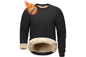 G Gradual Sherpa Lined Sweatshirts for Men Fleece Crewneck Sweatshirt Pullover Warm Shirts for Winter