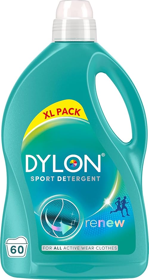 Dylon Sport Detergent (60 Wash Loads), Liquid Laundry Detergent for Active Wear Clothes, Sport Detergent to Remove malodour, Keep Elasticity and renews in every wash with optimal results in 10 washes