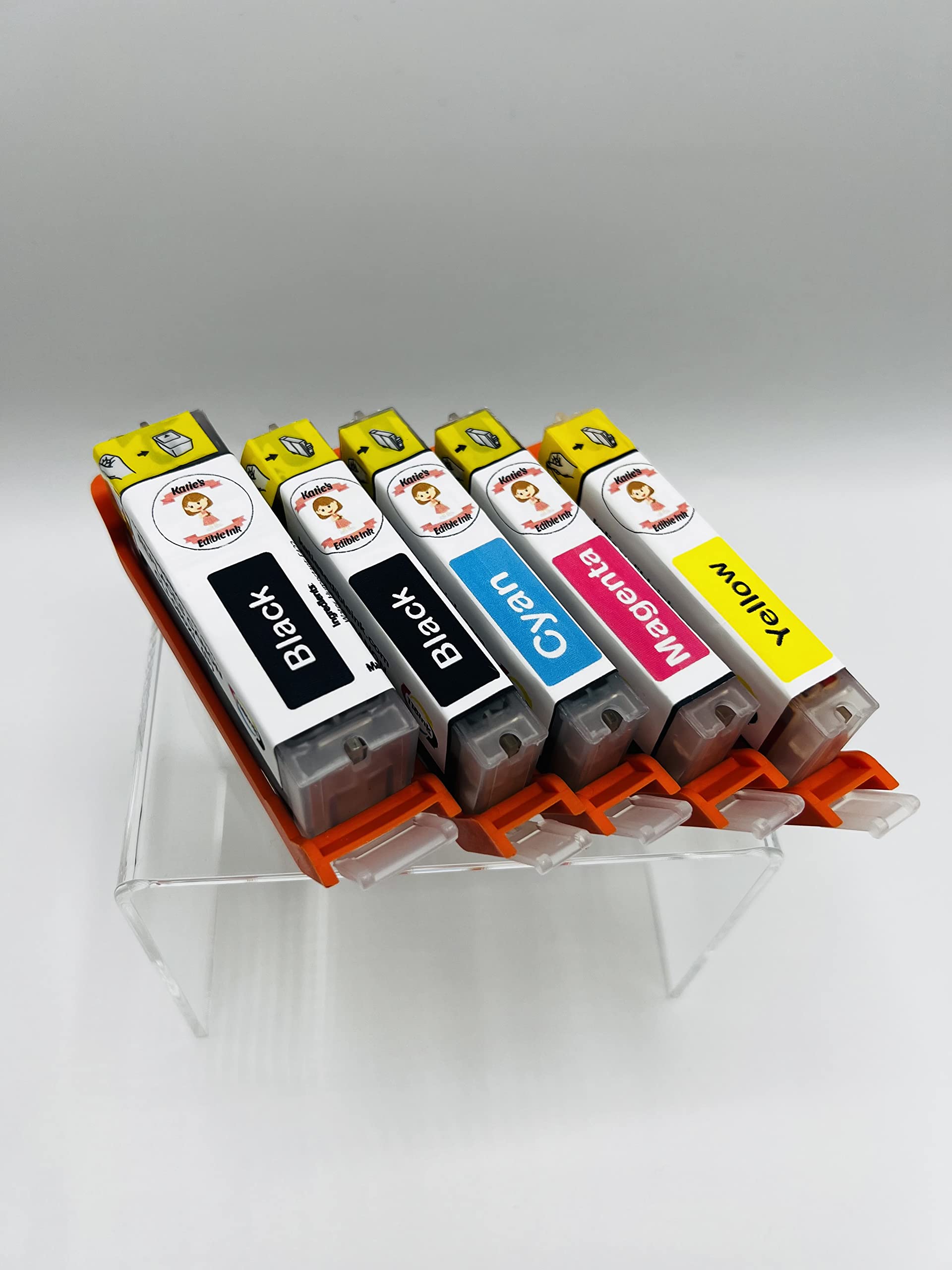 Katies Edible Ink Ready To Use Cartridges Filled Set Compatible with Canon Pixma TS705 TS705a Printers PG-580 CLI-581 580/581