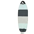 Tidal Wake TAG-IT Round Nose Wake & Surfboard Sock Cover with Built-in Name Tag, 60" Tag Your Bag - Personalize with Your Name! (Sea Foam Green & Gray Wide Striped)