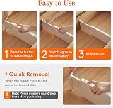 Lifewit 8 Pack Adjustable Drawer Dividers 34-56 cm 5 inch width White view 7