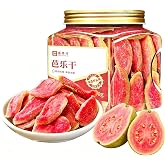 Dried Red Guava Slices, Thick-Cut De-Seeded Tropical Fruit Snack | Pure Natural Dried Fruit Preserves,Natural Sweet &amp; Tangy Chewy Guava Pieces, Low Calorie Healthy Snack, Vegan Gluten Free