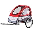 Schwinn Joyrider Echo and Trailblazer Child Bike Trailer, Single and Double Seat Baby Carrier Options, Canopy, 16 or 20-Inch Air-Filled Tires, with Bug Screen & Weather Shield, Bike Attachment