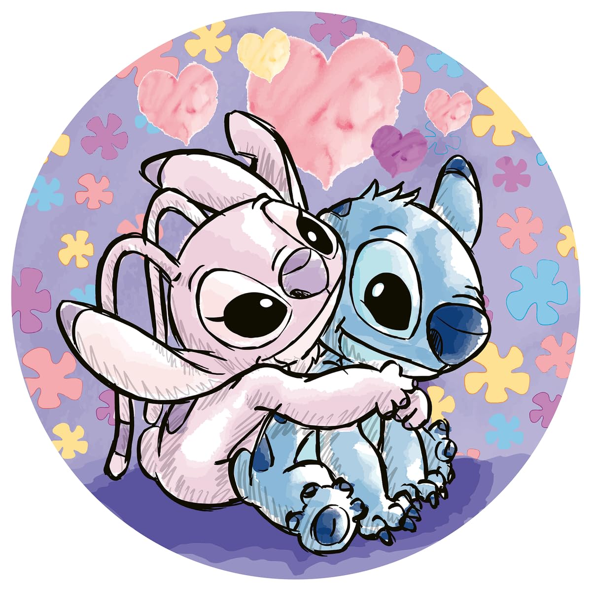 Ravensburger Disney Stitch Circular Shaped 500 Piece Jigsaw Puzzle for Adults and Kids Age 10 Years Up