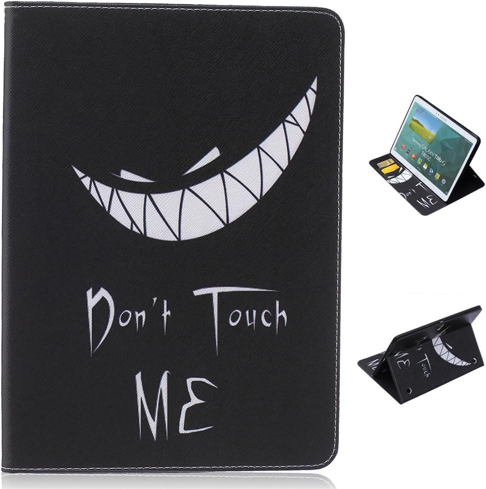 For Samsung Galaxy Tab S 10.5" SM-T800 / T805 Tablet Case PU Leather Flip Folio Case Cover Skin Protector with Stand Function - Cartoon Smiley Amaxy