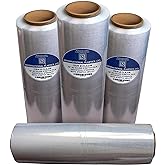 International Plastics Co. 18" Stretch Film/Wrap 1500 feet 80 Gauge, 4 Pack | 7 Layers Industrial Strength up to 800% Stretch 20 Microns Clear Durable Adhering Packing Moving Heavy Duty Shrink Film