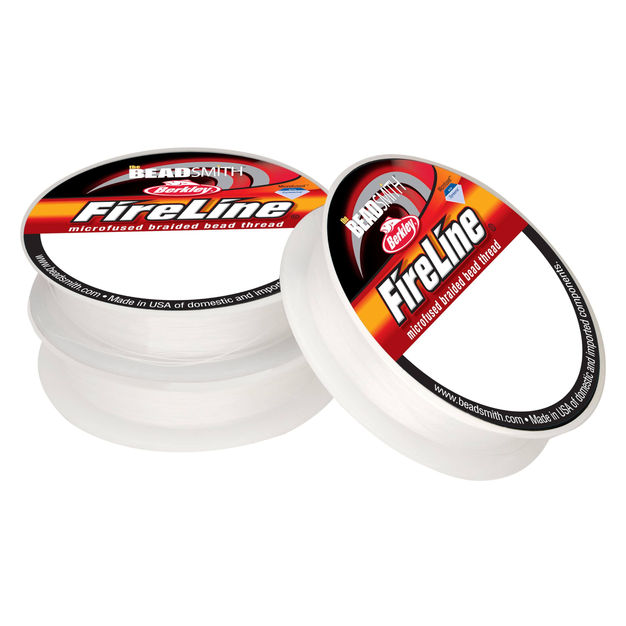 The Beadsmith Fireline by Berkley – Micro-Fused Braided Thread – 3-Pack, Crystal Color, 4lb., 6lb., & 8lb. Test, 15 Yard Spools – Super Strong Stringing Material for Jewelry Making and Bead Weaving… — image 1