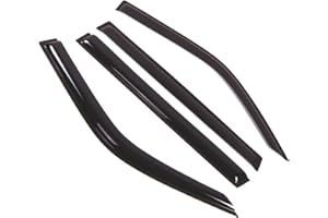 TuningPros Outside Mount Window Vent Visors Rain Guards Compatible with Mitsubishi Montero Sport 1996-2007 | Side Window Wind Deflectors Rain Shields | Smoke Tinted, 4 Pcs Set, DGWV-327RM