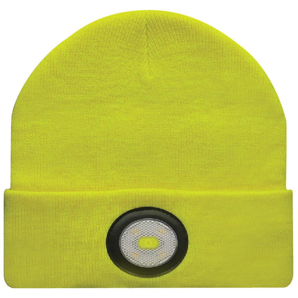 Unilite BE-02+Y USB Rechargeable Beanie Headlight, Yellow