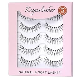 KSYOO Cat Eye Lashes Wispy Natural Look, D Curl