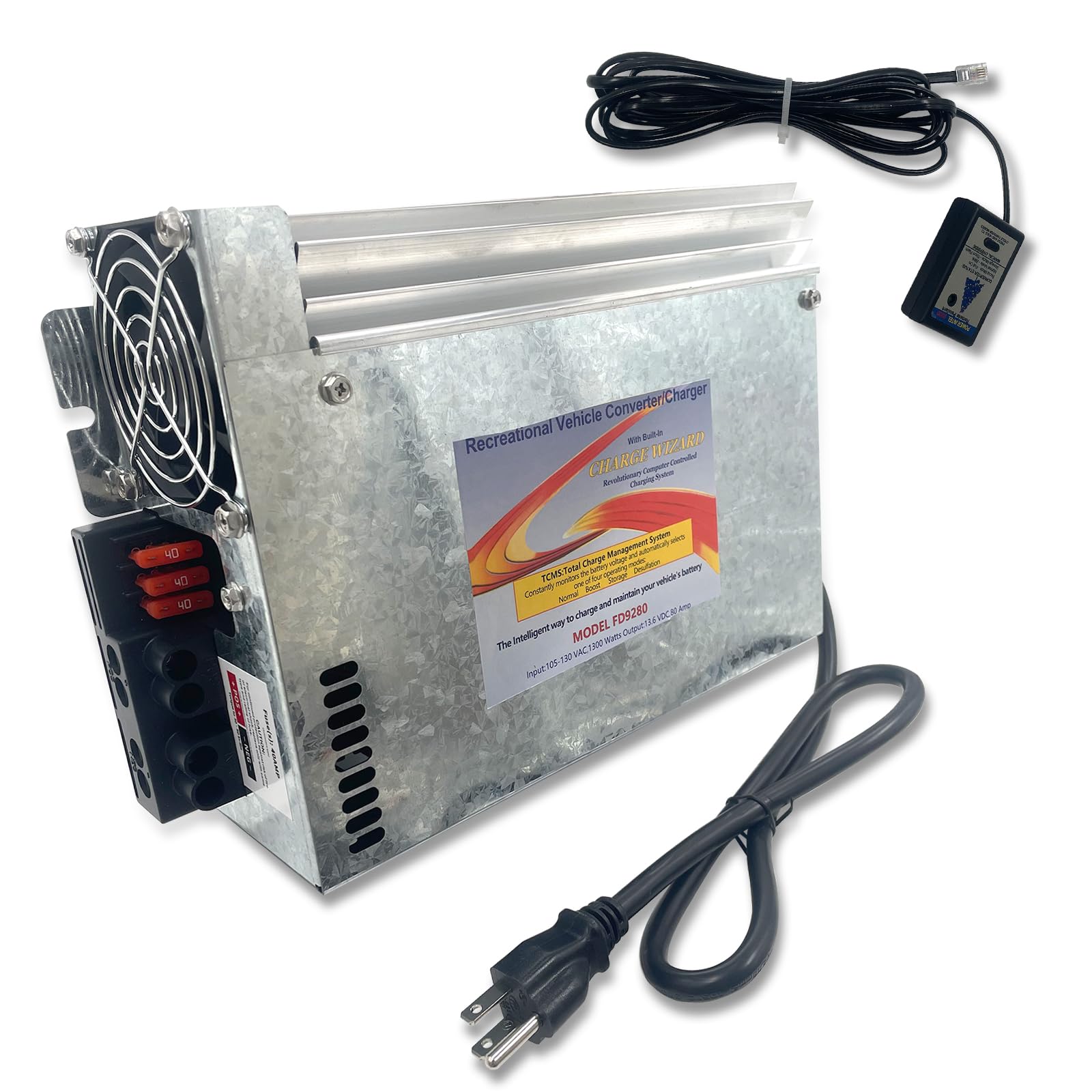 Photo 1 of (PARTS) (NON-FUNCTIONAL) 12V 80 Amp RV Power Converter with Charge Wizard Compatible with Progressive Dynamics PD9280AV, Fit for Inteli-Power 9200 Series Converter/Charger, for RV, Camper, Caravans