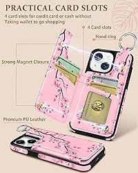 Lotadilo for iPhone 15 Wallet Case with Card